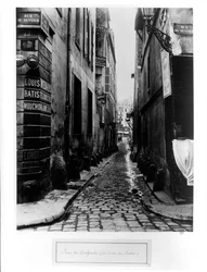 Rue du Croissant, dalla Rue du Sentier, Parigi, 1858-78